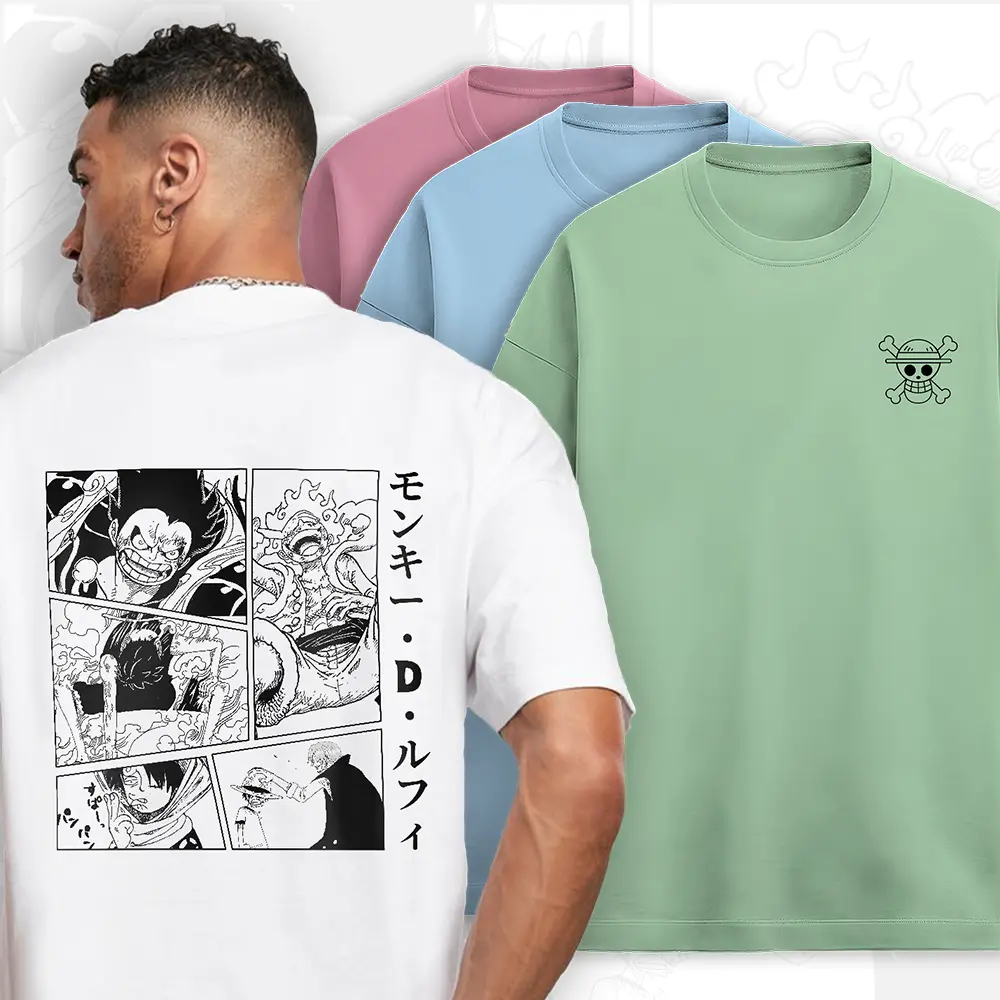 Luffy - Oversized Terry Cotton Tshirt