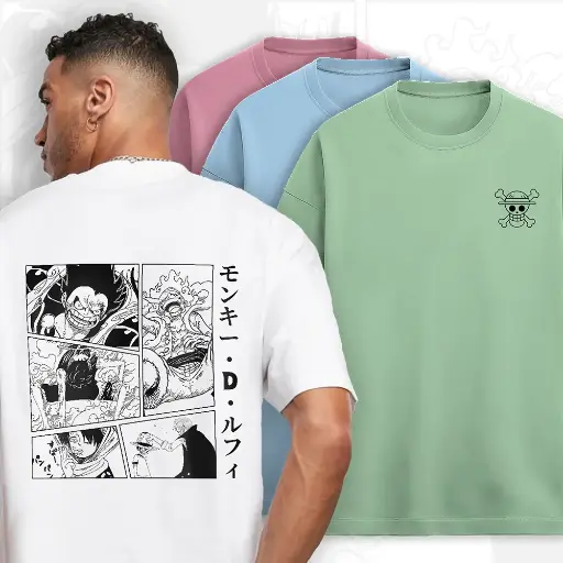 Luffy - Oversized Terry Cotton Tshirt