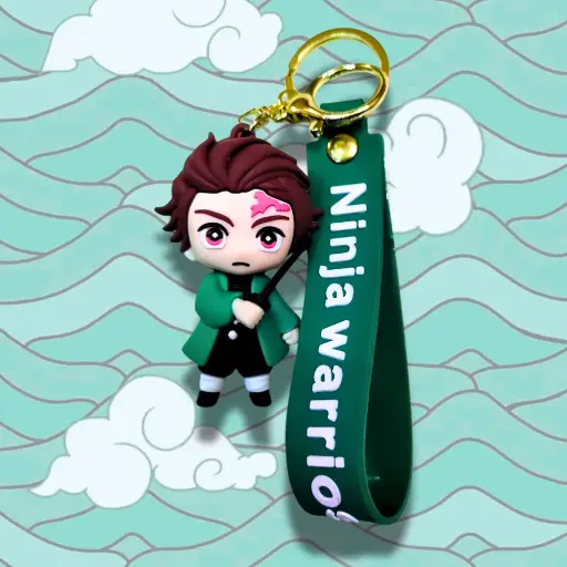 Tanjiro Rubber Keychain